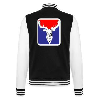Hunter Funny Roebuck Deer Logo | Les couleurs peuvent être changées - Veste Teddy - noir/blanc - Dos - Marisol (170cm)