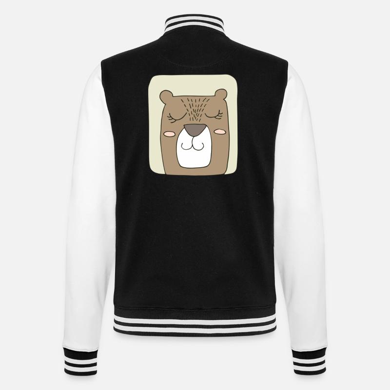 ourse - Veste Teddy - noir/blanc