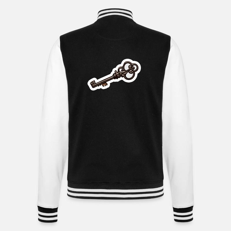 Key / Lock / Locked / Security - College Sweat Jacket - black/white