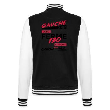 Notes Rallye - Gauche 90 long - Veste Teddy - noir/blanc - Dos - Marisol (170cm)
