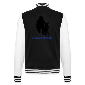 Hund am Ansatz - College-Sweatjacke - Schwarz/Weiß - Hinten - Marisol (170cm)
