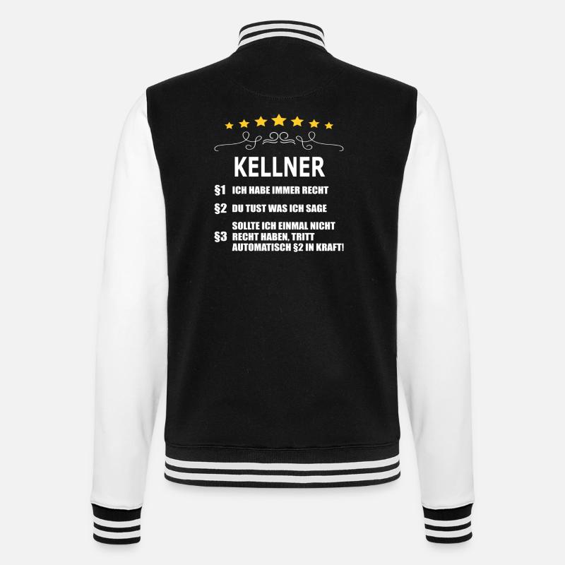 KELLNER - College-Sweatjacke - Schwarz/Weiß