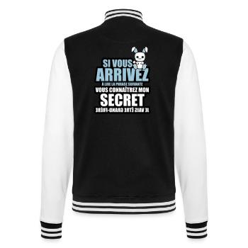 mon secret je vais être grand-frère - Veste Teddy - noir/blanc - Dos - Marisol (170cm)