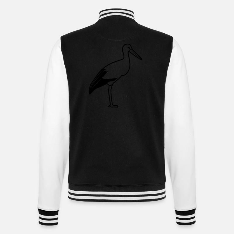 stands de cigogne - Veste Teddy - noir/blanc