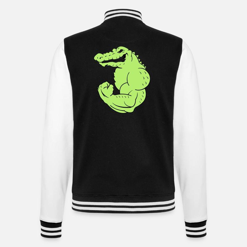 strong_crocodile_2 - College-Sweatjacke - Schwarz/Weiß