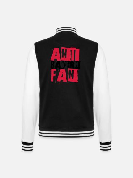 ANTI BAYERN FAN - College-Sweatjacke - Schwarz/Weiß