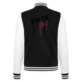 Drop biker girl - College Sweat Jacket - black/white - Back - Marisol (170cm)