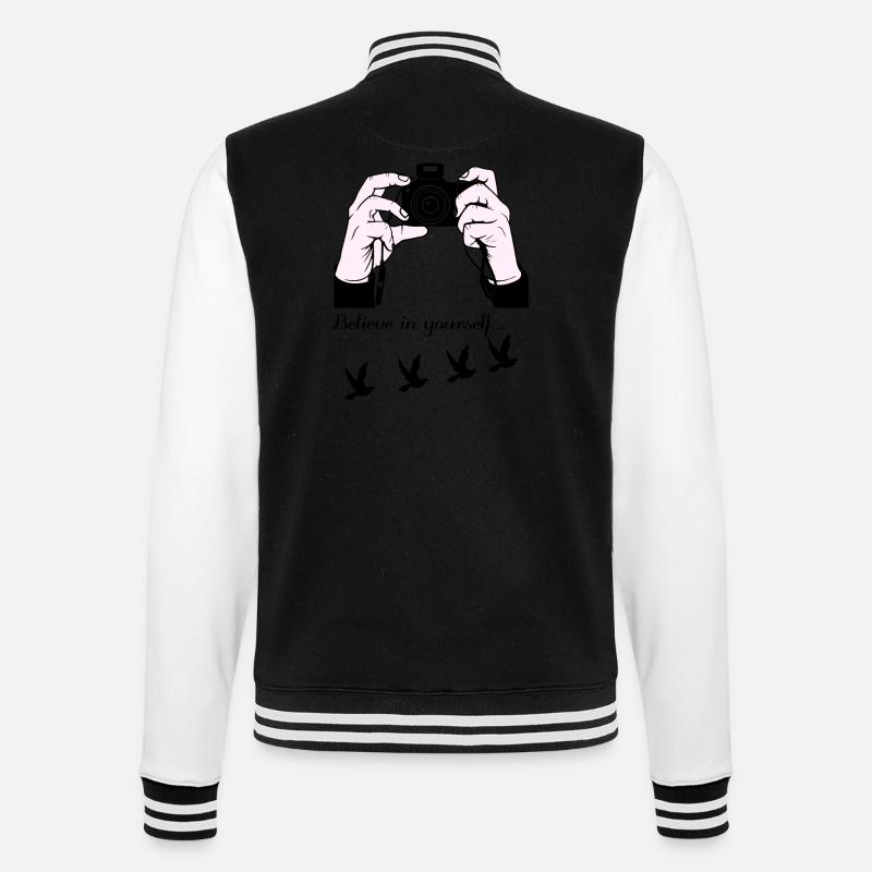 Fotograf aus Leidenschaft - College-Sweatjacke - Schwarz/Weiß