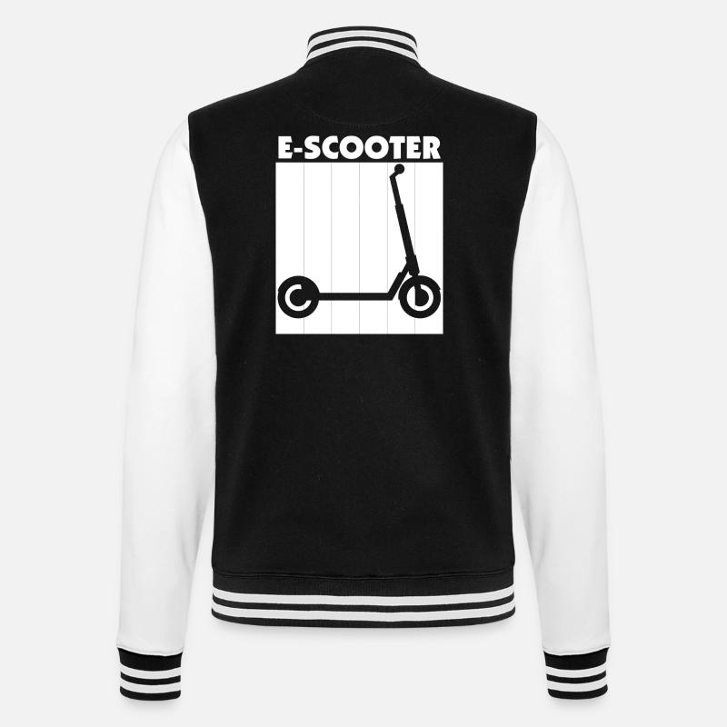 E-Scooter Roller - College-Sweatjacke - Schwarz/Weiß