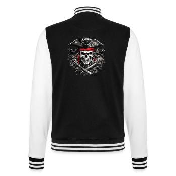 Jolly Roger Pirate Skull Party Halloween Design - Veste Teddy - noir/blanc - Dos - Marisol (170cm)