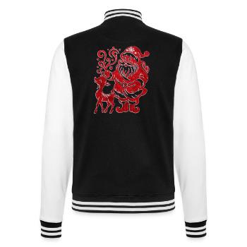 Noël Noël père Noël coquine vacances hiver - Veste Teddy - noir/blanc - Dos - Marisol (170cm)