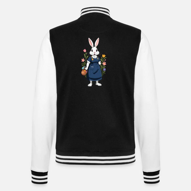 Infirmière lapin Lapin de Pâques Infirmière - Veste Teddy - noir/blanc