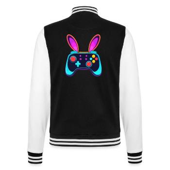 Lapin de Pâques Gamer & Gaming Streetwear Iconique - Veste Teddy - noir/blanc - Dos - Marisol (170cm)