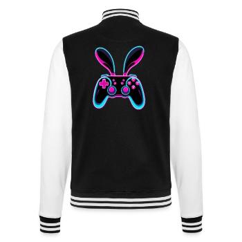 Osterhase Gamer Ikonisches Ostern Gaming - College-Sweatjacke - Schwarz/Weiß - Hinten - Marisol (170cm)