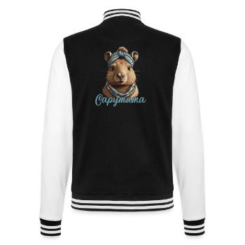 Capymama drôle Capybara conception de fête des mères - Veste Teddy - noir/blanc - Dos - Marisol (170cm)
