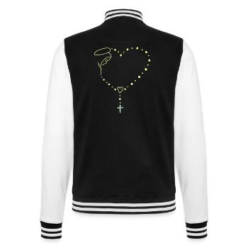 Jungfrau Maria Jesus Bibel Christliche Religion Madona - College-Sweatjacke - Schwarz/Weiß - Hinten - Marisol (170cm)