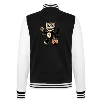 Chat zombie effrayant Trick Or Treat - Veste Teddy - noir/blanc - Dos - Marisol (170cm)