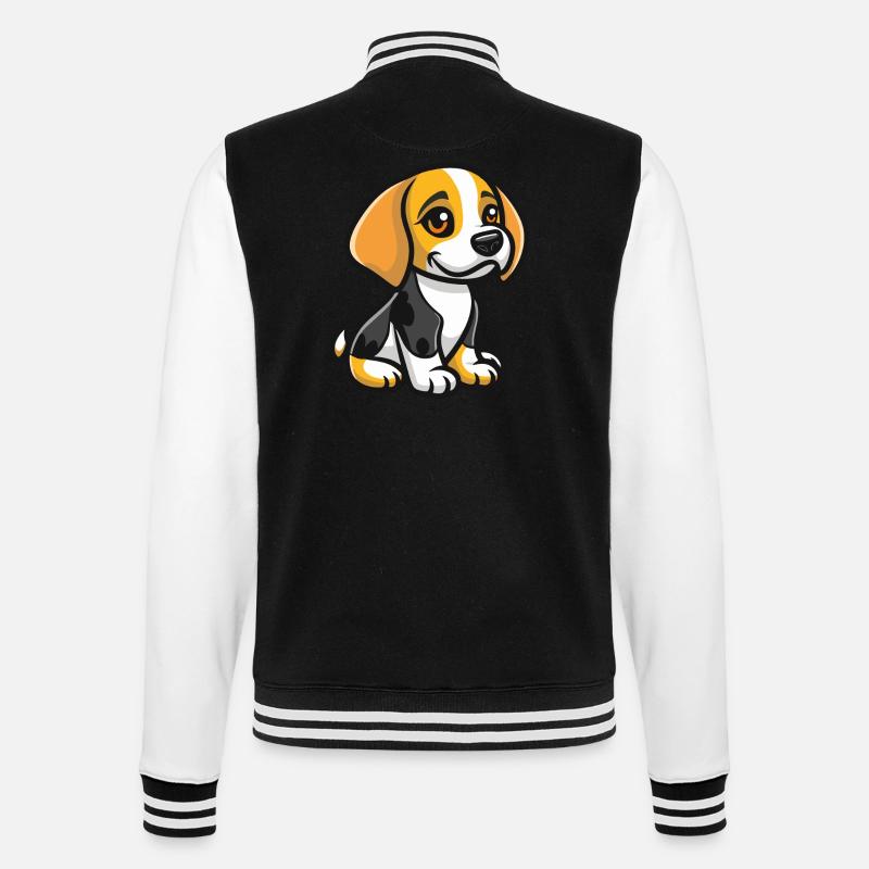 Bande dessinée d’animaux de chien - Veste Teddy - noir/blanc