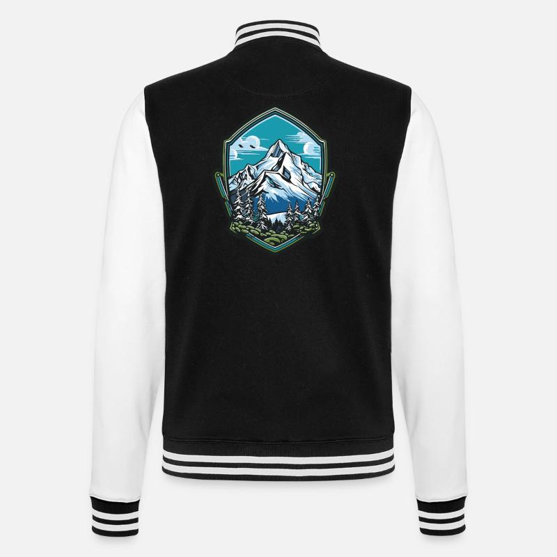 Mountains 2 - College Sweat Jacket - black/white