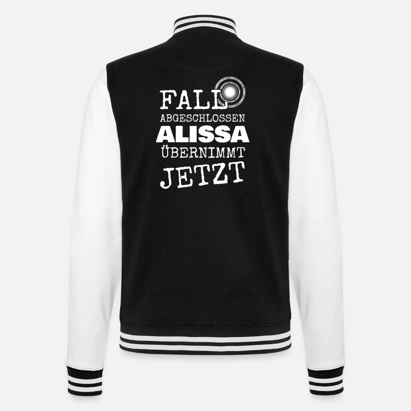 Alissa comme prénom - Veste Teddy - noir/blanc