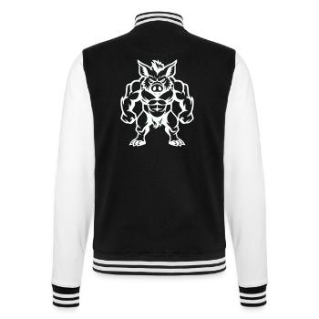 wildschwein comic - College-Sweatjacke - Schwarz/Weiß - Hinten - Marisol (170cm)
