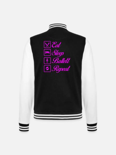 Ballet Repeat - College Sweat Jacket - black/white