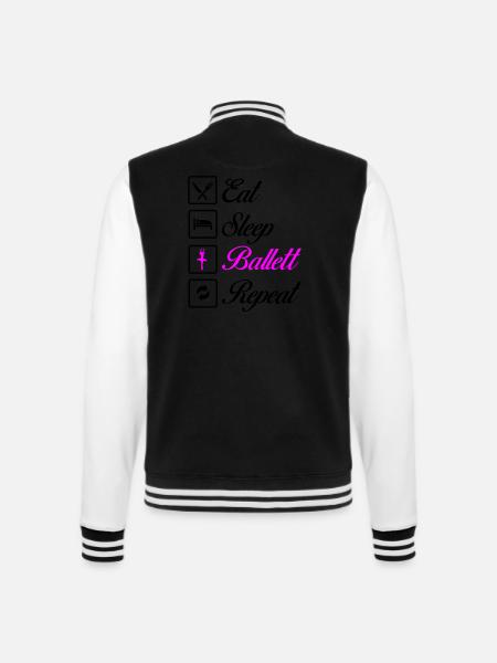 Ballet Repeat - College Sweat Jacket - black/white