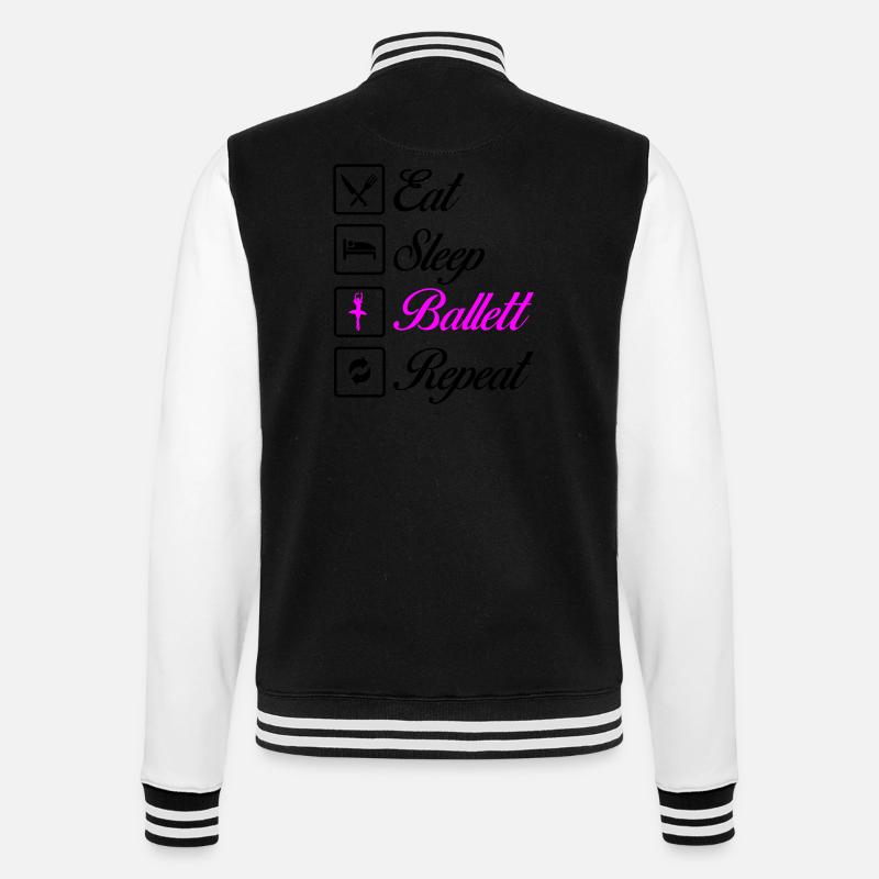 Ballet Repeat - College Sweat Jacket - black/white