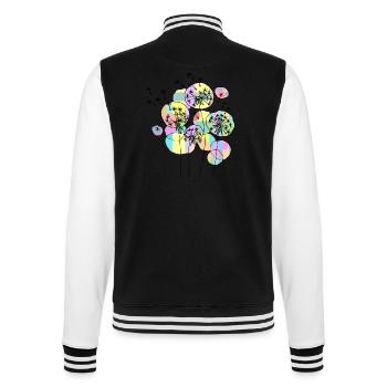 Blumen - College-Sweatjacke - Schwarz/Weiß - Hinten - Marisol (170cm)