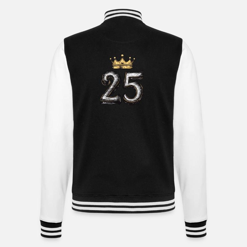 Couronne à 25 chiffres - Veste Teddy - noir/blanc