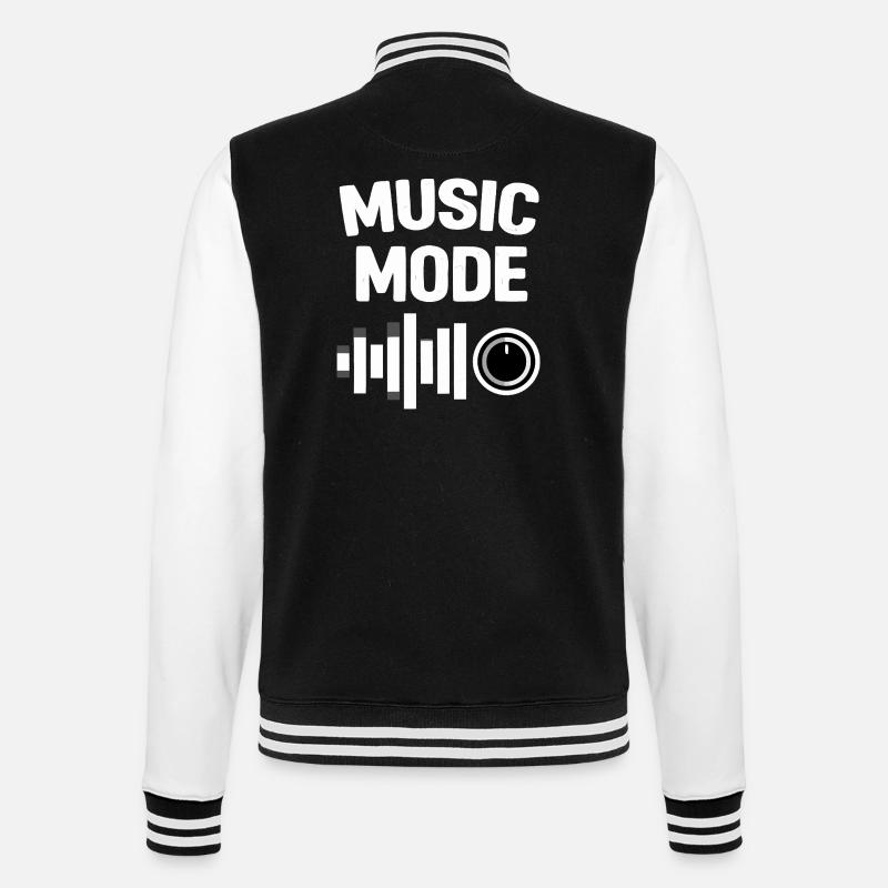 Music Mode On Equalizer - College Sweat Jacket - black/white