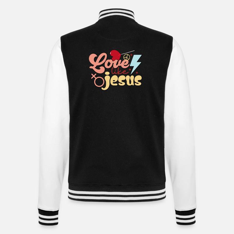 Aimez comme Jésus - Veste Teddy - noir/blanc