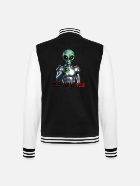 Alien recruitement - College Sweat Jacket - black/white