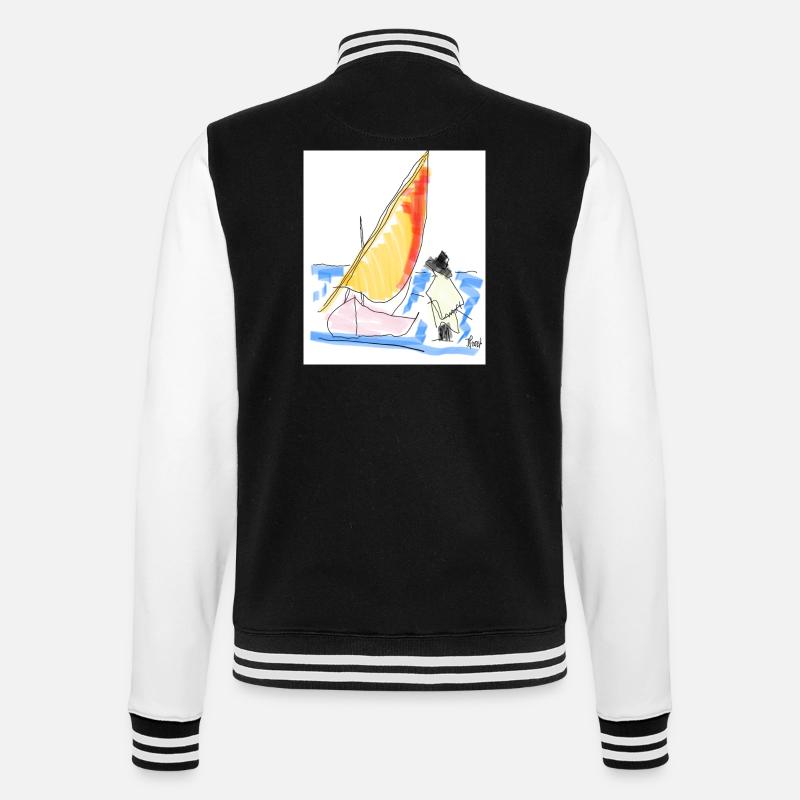 Bateau gratuit - Veste Teddy - noir/blanc