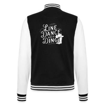 Line Dance Gruppe Training mein Tanzsport - College-Sweatjacke - Schwarz/Weiß - Hinten - Marisol (170cm)