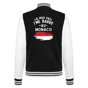 Je Peux Pas J'me Barre Au Monaco Vacances - Veste Teddy - noir/blanc - Dos - Marisol (170cm)
