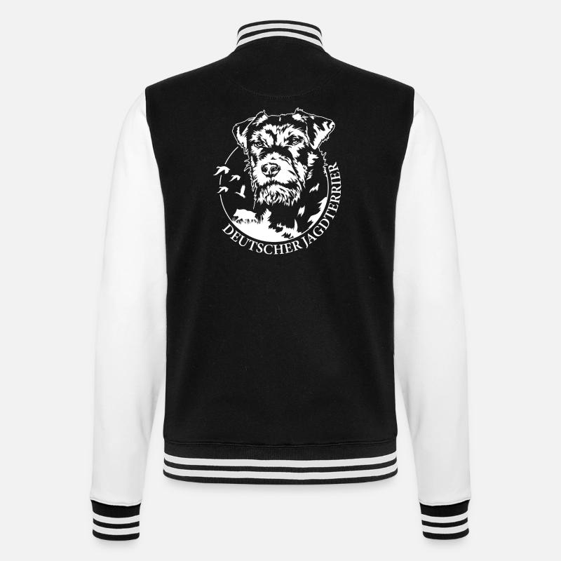 Deutscher Jagdterrier Jagdhunde Hunde Wilsigns - College-Sweatjacke - Schwarz/Weiß