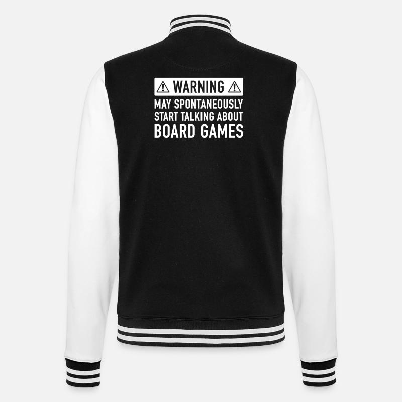 Lustige Brettspiele Geschenk-Idee - College-Sweatjacke - Schwarz/Weiß