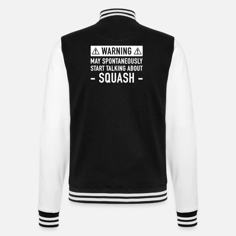 Lustige Squash-Geschenk-Idee - College-Sweatjacke - Schwarz/Weiß