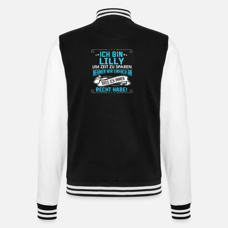 LILLY - College-Sweatjacke - Schwarz/Weiß
