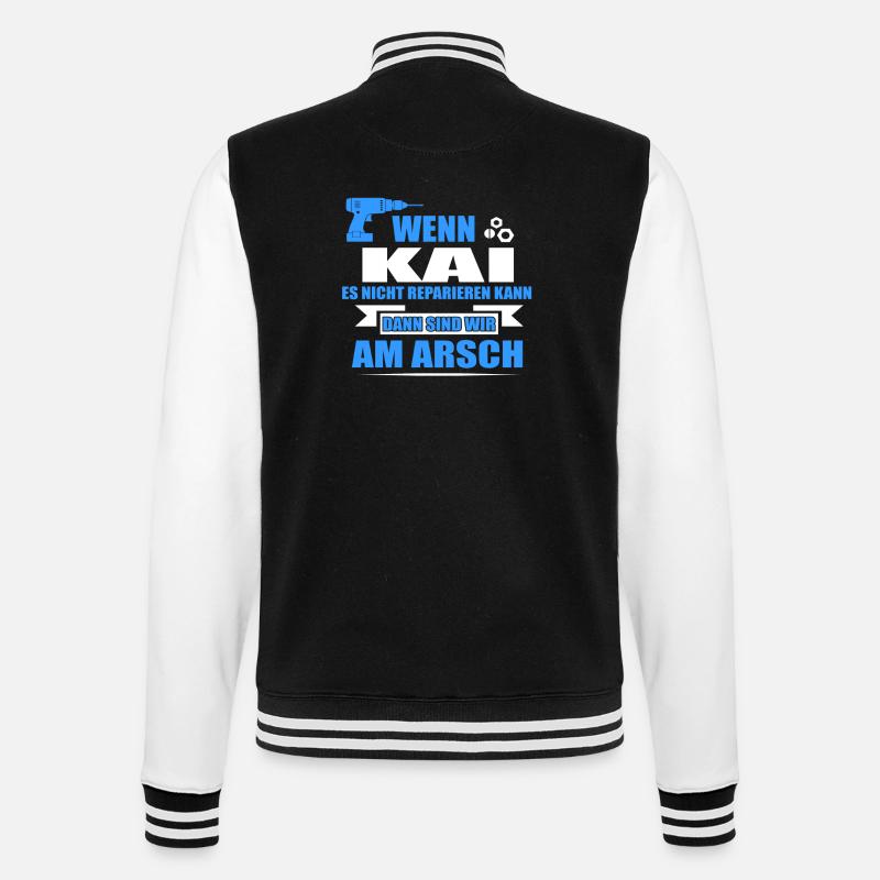 KAI-Geschenk - College-Sweatjacke - Schwarz/Weiß