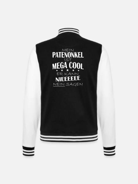 PATENONKEL KANN NIEEE - College-Sweatjacke - Schwarz/Weiß