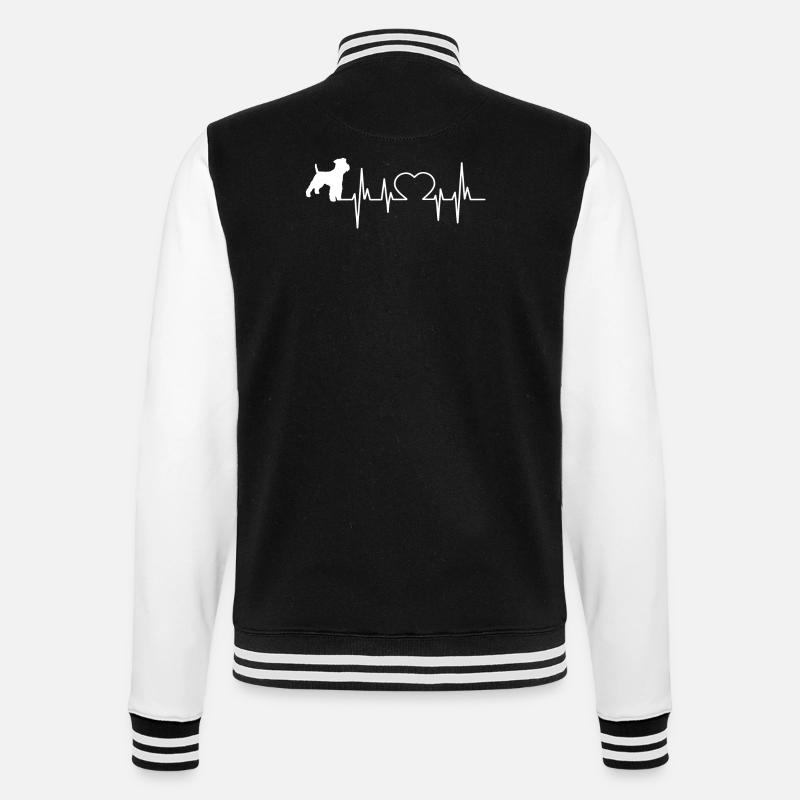 Welsh Terrier Gift Shirt - College Sweat Jacket - black/white