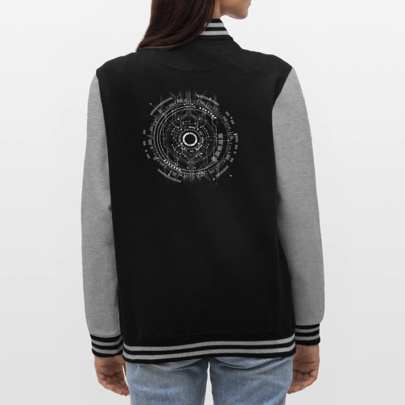 computer board core cpu pc code program nerd lo College Sweat Jacket