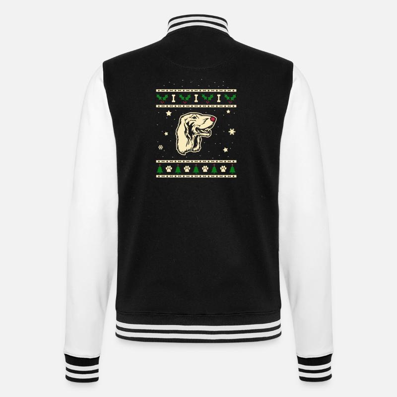 Irish Setter Christmas Gift - College Sweat Jacket - black/white