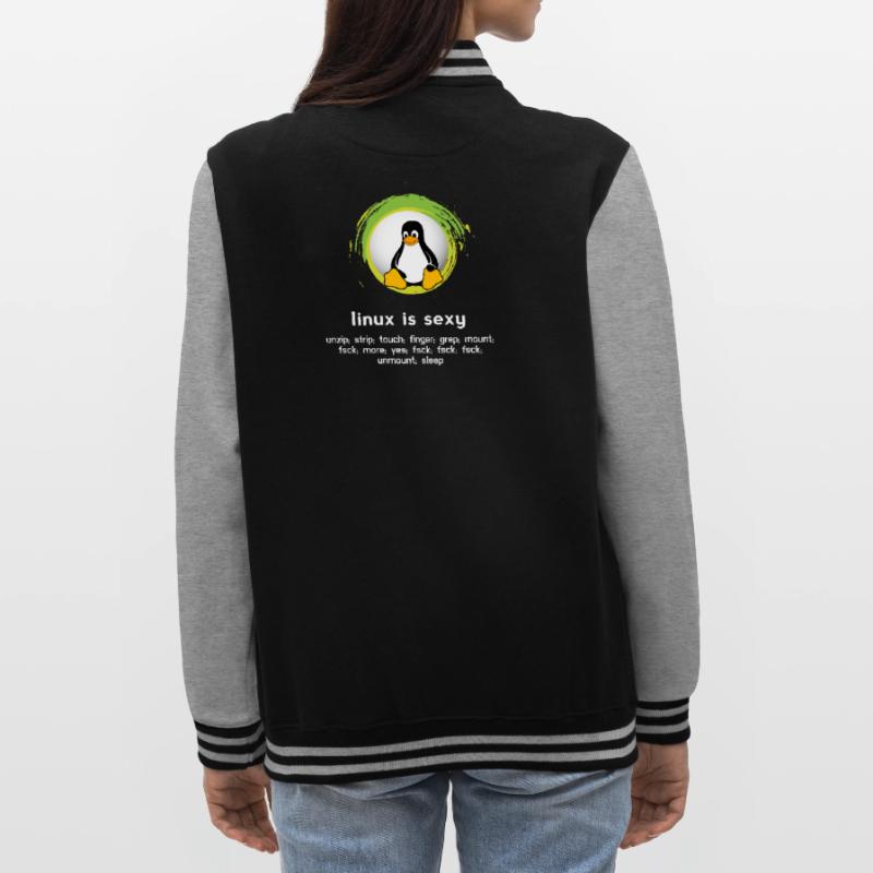 Computer System Pinguin Nerd pc inside code admin College-Sweatjacke