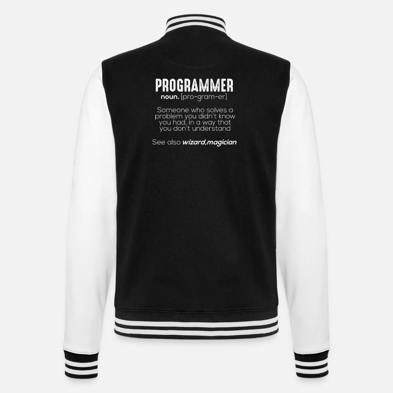 Signification drôle programmeur - Veste Teddy - noir/blanc