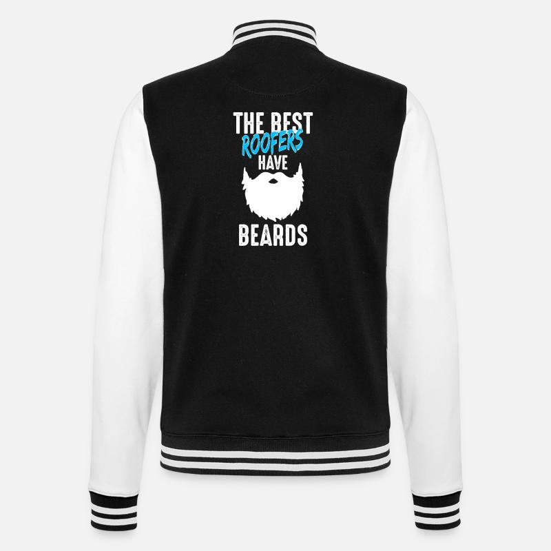 Master roofer roofer beard gift - College Sweat Jacket - black/white