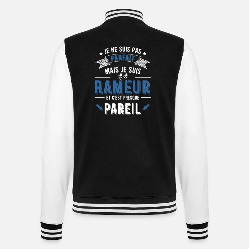 Rameur parfait cadeau - Veste Teddy - noir/blanc