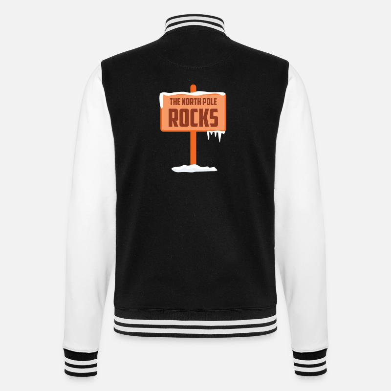 THE NORTH POLE ROCKS - College-Sweatjacke - Schwarz/Weiß